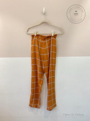 Calça Grid Maria Filó Laranja | Tam: P