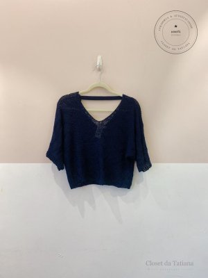 Blusa Tricot Marinho Maria Filó | Tam: P
