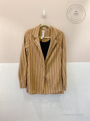 Blazer Listrado Loja 3 Marrom | Tam: P