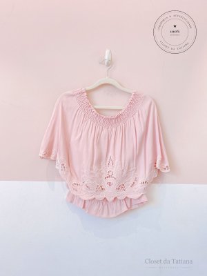 Bata Barra Detalhes Iorane Rosa | Tam: 36